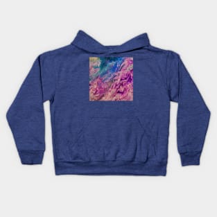 Abstract in Blue and Lavender Kids Hoodie